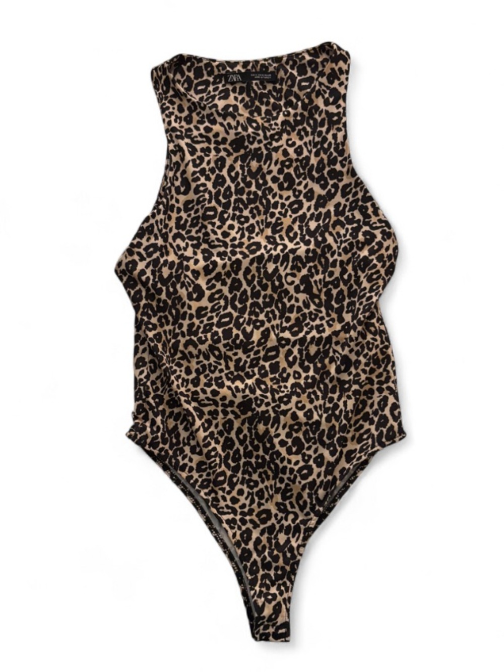 Zara Leopard-Print One-Piece in Brown and Black